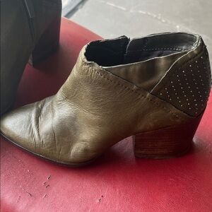 Studded Olive Ankle Booties